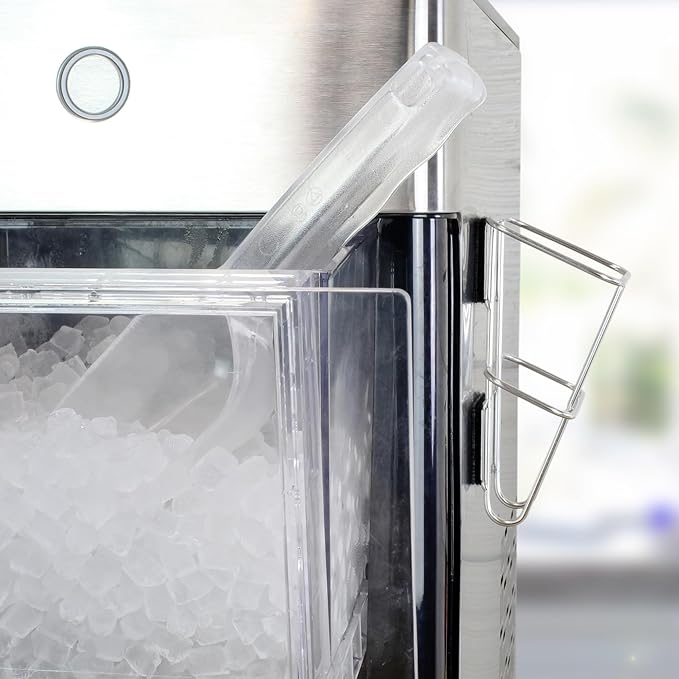 Darware Ice Maker Scoop w/Holder (2-Piece Set); Scooper Accessory for Counter Top Ice Makers and Machines