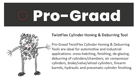 TwistFlex 1-1/2" 120SC Cylinder Hone | 1.5" (38mm) Flexible Cylinder Honing & Deburring Tool | Bore Brush for Hole Diameters 1.37 - 1.5" | Silicon Carbide 120 Grit | 1/4" Shank | 8" Length