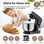 Stand Mixer, 5.5 Quart, 10 Speed Tilt-Head Kitchen Mixer, Copper Motor, Household Food Mixer with Bowl, Flat Beater, Dough Hook, Egg Whisk (300W Black)