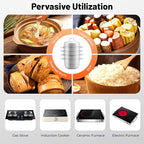 5-Layer Steamer Stackable Steam Cooker, 304 Stainless Steel Steamer with Stackable Pan and Lid, 23.6inch Multi Tier Cookware Pot for Cooking Dumplings, Steamed Buns