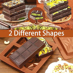 Dubai Chocolate Molds Silicone, 1 Inch Deep Chocolate Bar Mold for Candy Bar，Desserts，Homemade Snack Baking Mold - Set of 1