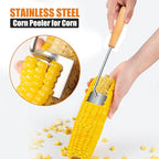 Corn Peeler Corn Thresher Corn Stripper for Corn On The CobCorn Shovel Corn Scraper Corn Kernel Remover Tool Cob Planer Corn Cutter Corn Knife Tool Stainless Steel Kitchen Gadget