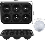 Bangp Large Ice Cube Tray for Whiskey,Sphere Ice Cube Molds, Silicone Ice Ball Maker Mold,Fun Shapes Ice Cube Mold for Cocktails, Bourbon,Brandy