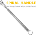 Anaeat Small Wire Whisk Set of 2, Portable Stainless Steel Kitchen Tiny Whisk & Egg Beater with Thick Wire - Sturdy Mini Mixing Balloon for Cooking, Blending, Whiping, Beating and Stirring (6" + 8")