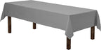 Gee Di Moda Rectangle Tablecloth - 60 x 102 Inch Charcoal Table Cloth for 6 Foot Rectangle Table - Heavy Duty Washable Fabric - for 6 Ft Buffet Table, Holiday Party, Dinner, Wedding & Baby Shower
