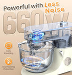 Stand Mixer Set, 6QT Kitchen Mixer with LED Touchscreen, 11-Speed Tilt-Head Mixer with Timer, 4 Preset Menus, Stainless Steel Bowl, Dough Hook, Whisk, Beater,Plus 2QT Ice Cream Maker Attachment