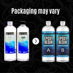 Art 'N Glow Epoxy Resin 32 oz Kit - Crystal Clear, UV Resistant, Self Leveling, Food Safe for Table Top, Arts & Crafts, Wood, Casting, Jewelry Making, Use with Mica Powder, Silicone Molds, Alcohol Ink