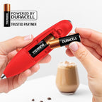 Zulay Kitchen Tornado Whisk Milk Frother with 4 AA Duracell Batteries - Triple Whisk for More Power - Handheld Coffee Frother with Stand - Drink Mixer for Lattes, Matcha & Protein Shakes