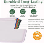 Larder & Vine 8-Piece Bakeware Set | Non-Stick Baking Set with Ceramic Finish | PFAS, PFOA, PTFE, and BPA Free Baking Essentials | Baking Sheets, Muffin Tins and Assorted Baking Pans | Lavender