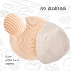Proofing Baskets for Sourdough Bread Making, Dough Proofing Bowls Kit with Cloth Liner + Scoring Lame + Scraper for Professional & Home Sourdough Bakers (Round,8.5 inch,Set of 2)