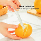 2 Pcs Stainless Steel Orange Peeler Citrus Peeler Fruit Remover Opener Ergonomic Safe Cutter & Slicer Tool for Grapefruits, Lemons