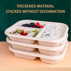 30 Pack of 3-Compartment Disposable Meal Prep Container, 36 Ounce Pre Meal Container, Food Storage Bento Box. Reusable Takeaway Container, Stackable, Microwave Refrigerator Safe.