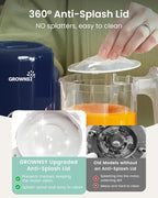 GROWNSY Baby Food Maker with Steam Basket, One Step Baby Food Processor Steamer Puree Blender Grinder Mills Machine, Auto Cooking Grinding and Sterili-zing for Healthy Homemade Baby Food, Dark Blue