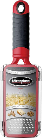 Microplane Home Series Hand Held Cheese Grater (Coarse, Red)