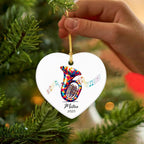 Tuba Player Ceramic Ornaments Xmas Tree, Personalized Tuba Ornament Gifts for Music Lovers, Musical Instrument Ceramic Ornament 2025, Custom Instrumentalist Christmas Keepsake Decor with Name & Year