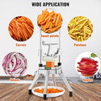 VEVOR Commercial Vegetable Fruit Chopper 1/4" Blade Heavy Duty Professional Food Dicer Kattex French Fry Cutter Onion Slicer Stainless Steel for Tomato Peppers Potato Mushroom