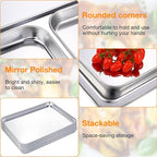 Mimorou 6 Pcs Baking Sheet Set Stainless Steel Cookie Sheet Cookie Baking Pan Bakeware Oven Tray Dishwasher Safe Commercial Grade Pans(18x13x1 Inch)