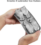 Nax Caki Golden Retriever Dog Ice Cube Mold Fun Shapes, Golden Retriever Gifts for Women, Cute Large Craft Ice Mold, Big Dog Ice Cube Trays for Whiskey Cocktails Bourbon