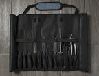 Asaya Chef Knife Roll Bag - 20 Total Pockets for Knives and Kitchen Utensils - Made with Stain Resistant Waxed Nylon - For Chefs and Culinary Students - Knives Not Included(Blue)