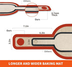 Silicone Bread Sling Dutch Oven Liner, Non-Stick & Easy Clean Reusable Oval Silicone Bread Sling Baking Mat, Easy to Transfer Sourdough Bread - 2 Red Set