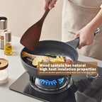 Wooden Spatula for Cooking, Long Handle Flat Spatulas for Frying Pan, Good Grips Left and Right Hand Wood Turner for Cooking Kitchen Utensils