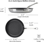 Hestan ProBond Forged TITUM - Professional Clad Stainless Steel, Nonstick, Frying Pan, (12.5-Inch), Induction Compatible, Made without PFOAs