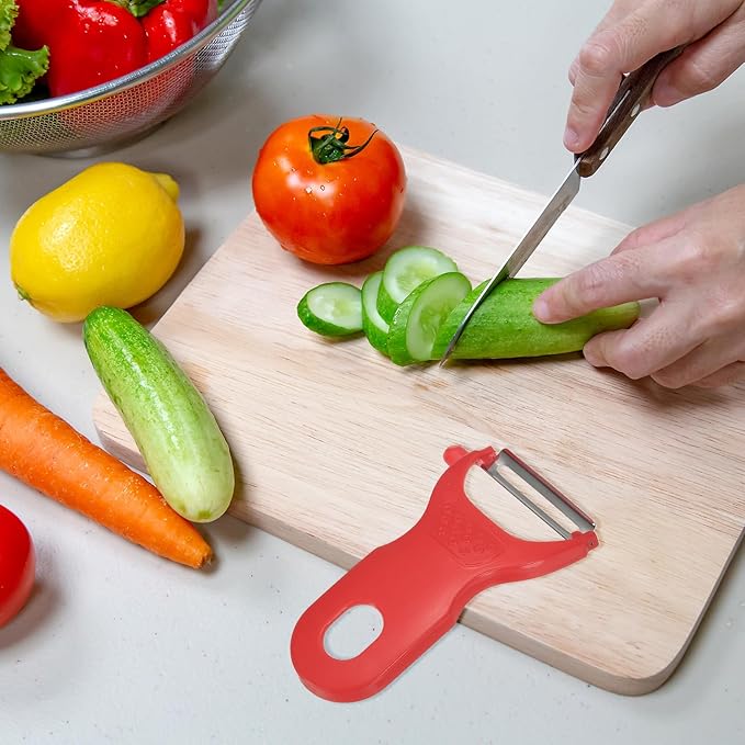 uxcell Vegetable Peeler Set, 4.5 Inch Stainless Steel Potato Peeler for Apple Fruits Black