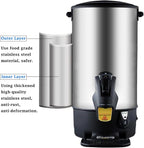 Commercial Electric Kettle Warmer Stainless Steel Hot Water Dispenser Hot Water Boiler And Warmer with Faucet Quick-Temp or Boil for Tea Coffee 1500W 6 Liter Capacity