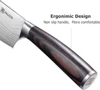 PAUDIN Nakiri Knife - 7" Razor Sharp Meat Cleaver and Vegetable Kitchen Knife, High Carbon Stainless Steel, Multipurpose Asian Chef Knife for Home and Kitchen with Ergonomic Handle