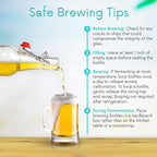 WILLDAN Set of 6-8.5oz Swing Top Glass Bottles - Flip Top Brewing Bottles For Kombucha, Kefir, Vanilla Extract, Beer - Airtight Caps and Leak Proof Lids, Bonus Gaskets and Funnel