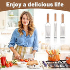 SHIKORI Professional Cheese Graters for Kitchen Stainless Steel Handheld, Metal Lemon Zester Grater With Wood Handle For Cheese, Chocolate, Spices, Kitchen Gadgets And Tools-Wideboard