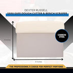 Dexter Russell S196PCP Sani-Safe 19783 Dough Cutter/Scraper, 6" x 3" Stainless Steel Blade with Textured White Polypropylene Handle, NSF Certified Professional Baking Tool and Bench Scraper, USA Made