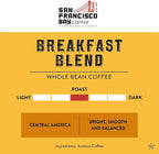 San Francisco Bay Coffee - Medium Roast Whole Bean Coffee - Breakfast Blend (2 lb bag)