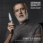 MAD SHARK Paring Knife 3.5 inch Paring Knives, Small Kitchen Knife, Ultra Sharp German Stainless Steel Vegetable Knives, Ergonomic Handle Design