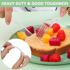300 Count Plastic Silverware Heavy Duty, BPA-Free Disposable Utensils, Includes 100 Knives, 100 Forks, 100 Spoons for Party, Wedding, Catering, Picnic