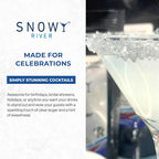 Snowy River Clear, Cocktail & Margarita Sugar Rimmer - Vibrant Naturally Colored Sugar for Cocktail Rimming, Baking & Decorating, Medium Crystal - 80oz