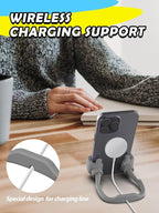 Stocking Stuffers for Teens Boys Girls Cell Phone Stand: Upgrade Adjustable Thumbs Up Lazy Phone Holder for Desk Fun Birthday Gifts for Grandma Adults Husband from Wife (Grey, 1)