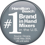 Hamilton Beach 6-Speed Electric Hand Mixer with Whisk, Dough Hooks and Easy Clean Beaters, Powerful 275 Watt Motor, Snap-On Storage Case, Black