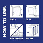 Hefty Shrink-Pak - 3 Extra Large Vacuum Storage Bags for Clothes, Pillows, Towels, or Blankets - Space Saver Vacuum Sealer Bags Ideal Under Bed Storage Solutions