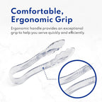 New Star Foodservice Utility Tong, High Heat Plastic, Scalloped, Set of 12 (6-Inch, Clear)