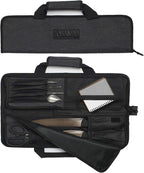 Asaya Chef Knife Roll Bag - 12 Pockets for Knives and Kitchen Utensils - Lightweight, Durable, and Stain Resistant Nylon - Perfect for the Traveling Chef - Knives not Included