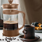Utopia Kitchen 12 Ounce 0.35 Liter French Press Coffee Maker, Tea Maker, Travel Coffee Presses, Heat Resistant Thickened Borosilicate Coffee Pot for Camping Travel Gifts, Brown Pack of 1