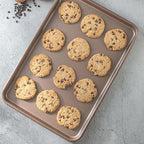 2 Pieces Large Sheet Pans Baking Sheet Pan Set, 12 x 17.5 inch Cookie Sheets for Oven, Carbon Steel Half Sheets Trays Nonstick Baking Sheet Set, Gold