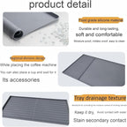 Silicone Coffee Pad, 24-inch x 16-inch Mat, with Removable Baking Tray, Fits Coffee Machines and Baking Sheets