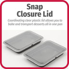 GoodCook Set of 2 Nonstick Steel 13" x 9" Cake Baking Pans with Covers, Gray