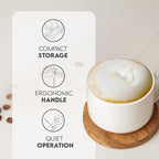 Zulay FrothMate Powerful Milk Frother for Coffee - Portable & Compact Handheld Foam Maker for Lattes, Cappuccinos, Matcha, Hot Chocolate - Milk Foamer Frother - No Stand Electric Whisk (Red)