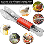 6 Pack Buffet Tongs,Stainless Steel Serving Tongs Serving Utensils 9Inch