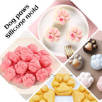 2 PCS Mini Silicone Molds, 138 Cavity Dog Paw Print Non-Stick Silicone Molds for Baking Biscuits, Cookie, Candy, Chocolate, Jelly Pet Treats Mold