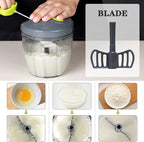 Cambom Manual Food Chopper Vegetable Cutter, Hand String Vegetable Chopper Onions Cutter for Vegetable Fruits Nuts BPA Free Food Safe Material, 900ml Grey