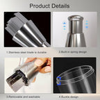 Manual Pressed Chopper,1PCS,Functional Manual Garlic Press,2025 Upgraded Compact Mini Dicer Food Chopper,Stainless Steel Hand Food Chopper for Mincing Garlic Press Stainless Steel
